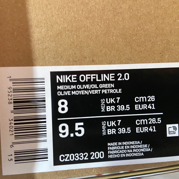 Nike Offline 2.0 Sandal Slides Olive Green White Brown CZ0332-200 Men\'s Size main image 6